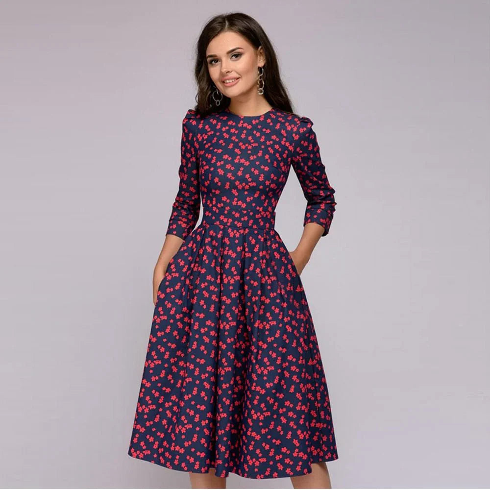 Levoire | Une Élégante Robe Mi-Longue Rot