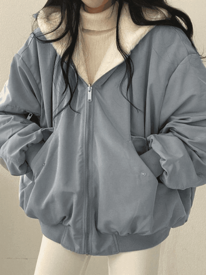 Levoire | Veste À Capuche En Polaire Réversible Grande Taille Bleu