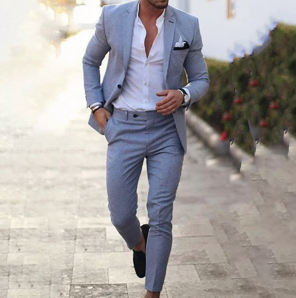 Levoire | Costume En Lin Pour Homme Léger, Respirant Et Élégant Gris