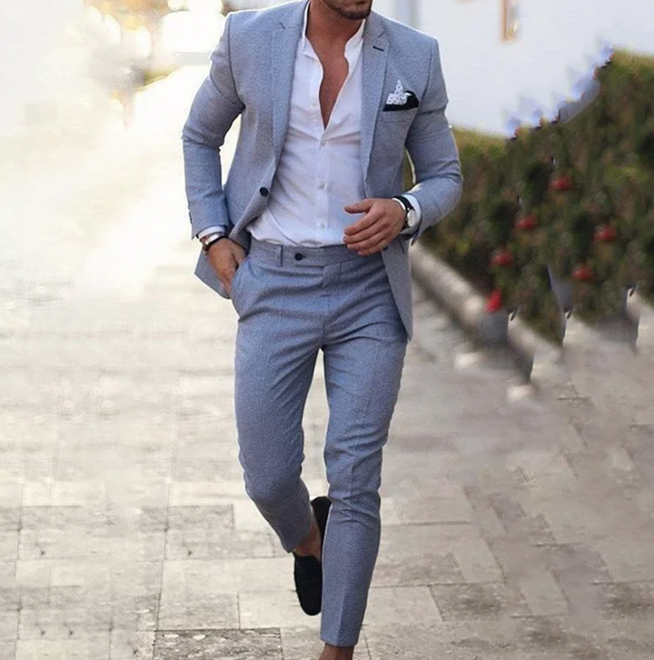 Levoire | Costume En Lin Pour Homme Léger, Respirant Et Élégant Gris
