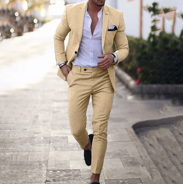Levoire | Costume En Lin Pour Homme Léger, Respirant Et Élégant Khaki