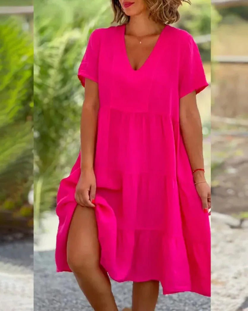 Levoire | Robe Pour Femmes Fluide, Élégante Robe D'Été Pour Chaque Occasion Rosa