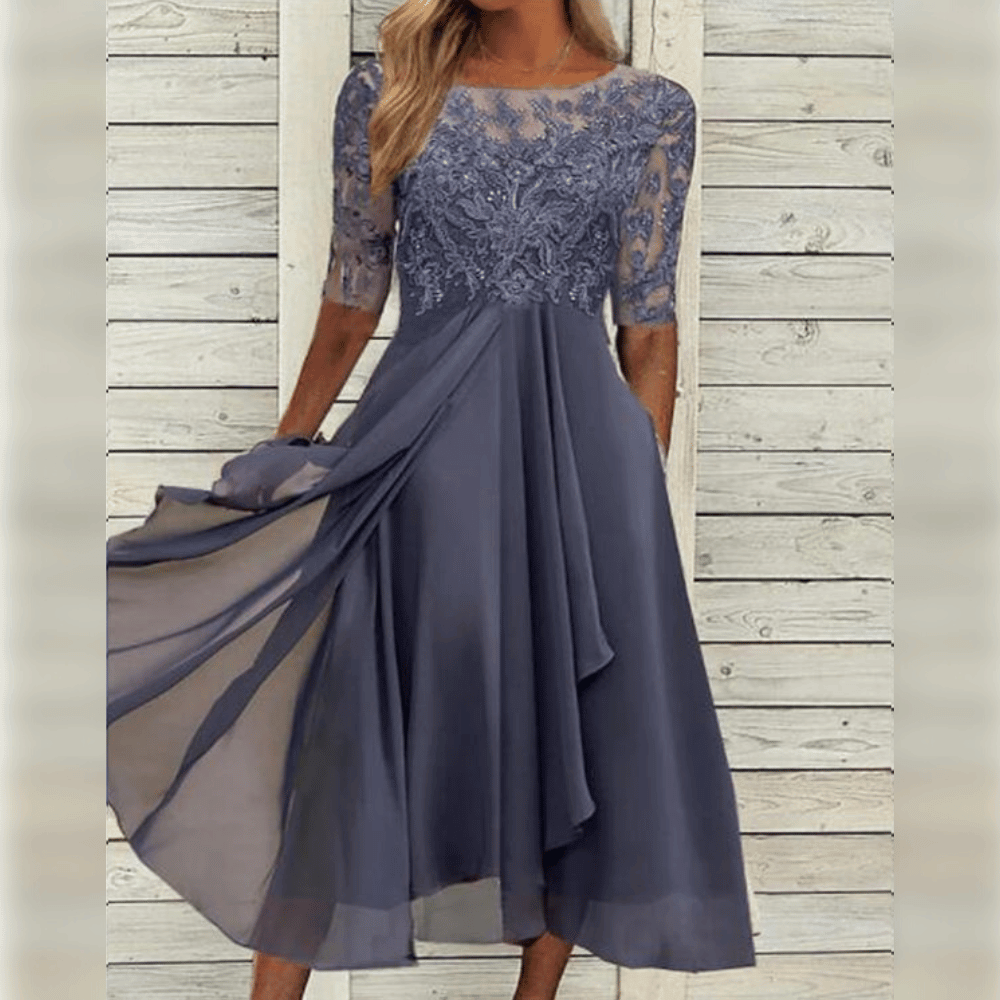 Levoire | Robe midi élégante femme Gris