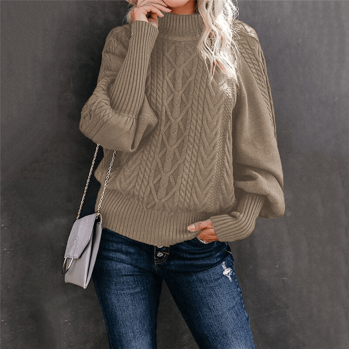 Levoire | Pull Capuche Femme Boutons Confort Tendance Kaki