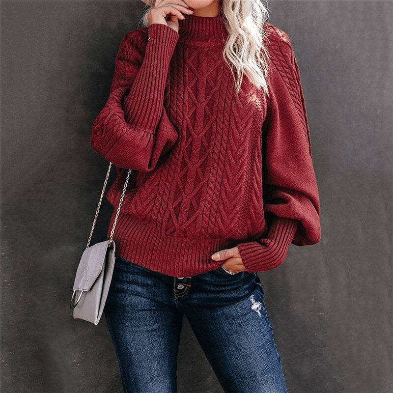 Levoire | Pull Capuche Femme Boutons Confort Tendance Rouge vin