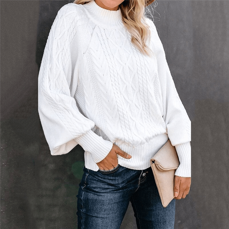 Levoire | Pull Capuche Femme Boutons Confort Tendance Blanc
