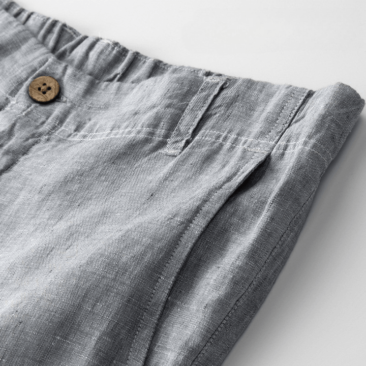 Levoire | Chinos En Coupe Ajustée En Lin De Haute Qualité