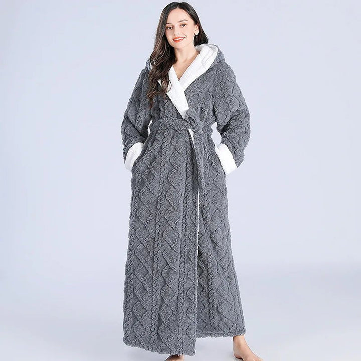 Levoire | Manteau Long En Flanelle Pour Femmes Gris