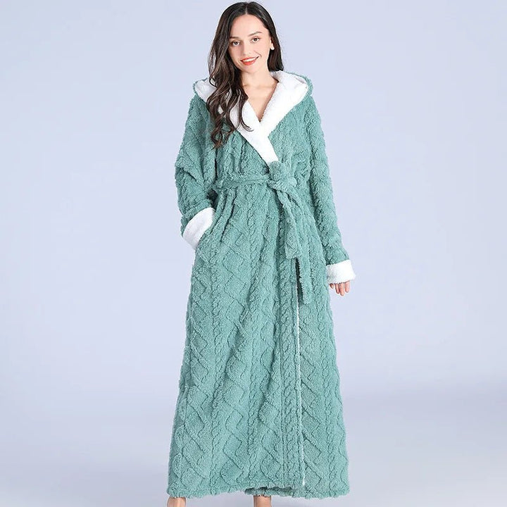 Levoire | Manteau Long En Flanelle Pour Femmes Vert