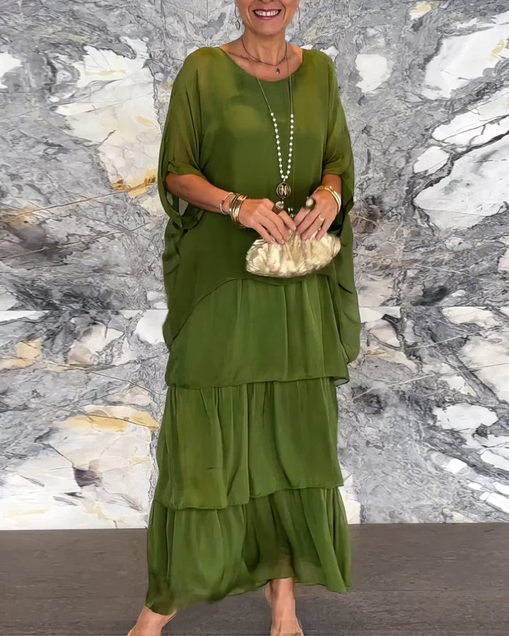 Levoire | Robe Longue Droite À Manches Longues Pour Femmes