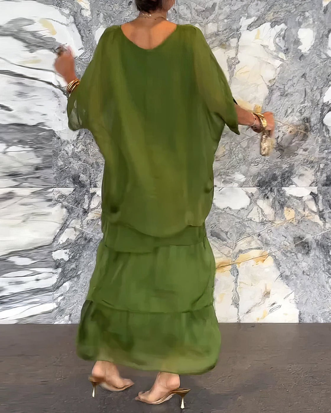 Levoire | Robe Longue Droite À Manches Longues Pour Femmes
