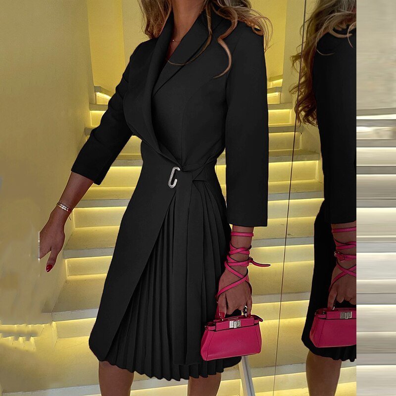 Levoire | Robe Longue Élégante Avec Détails En Plumes Pour Femmes Noir Uni