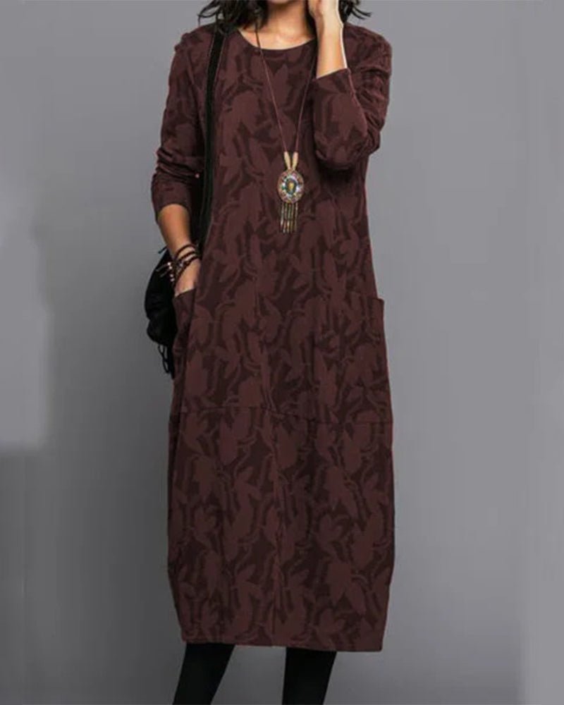 Levoire | Robe En Lin Longue Élégante Pour Femmes Bourgogne