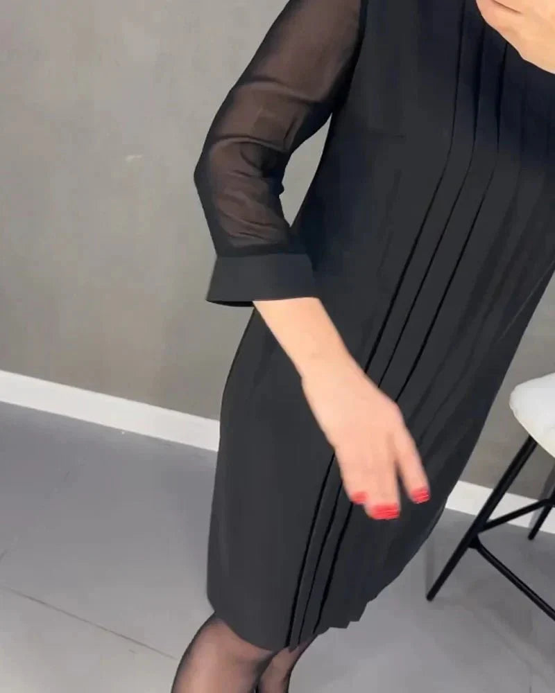 Levoire | Robe Midi Plissée À Manches Longues