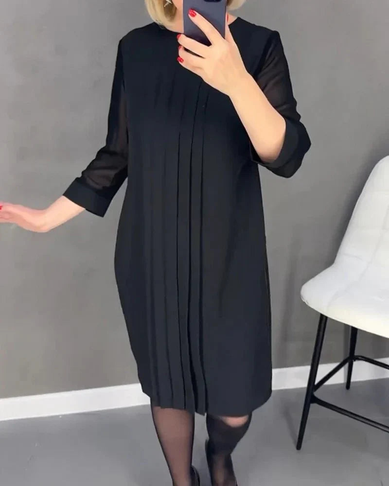 Levoire | Robe Midi Plissée À Manches Longues