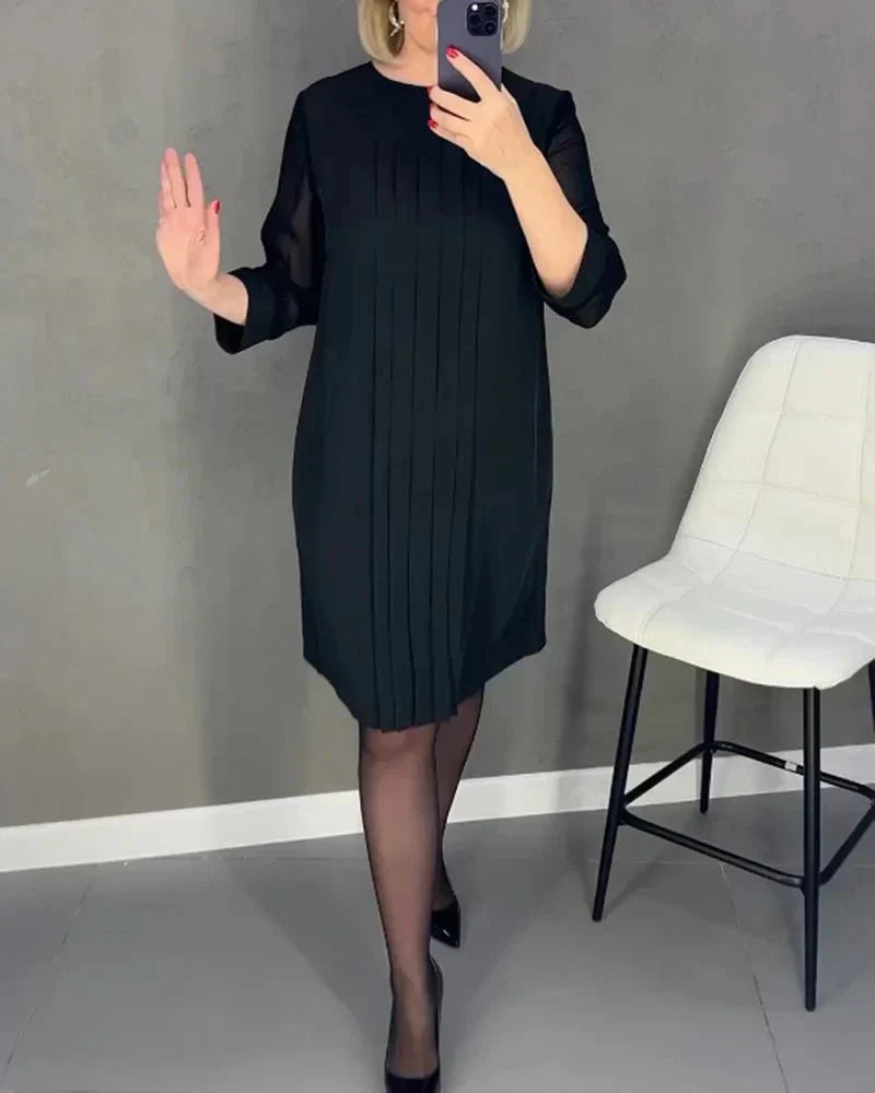 Levoire | Robe Midi Plissée À Manches Longues