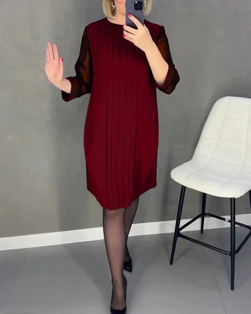 Levoire | Robe Midi Plissée À Manches Longues
