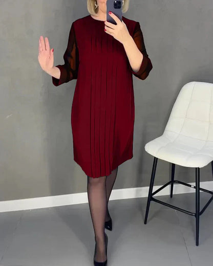 Levoire | Robe Midi Plissée À Manches Longues