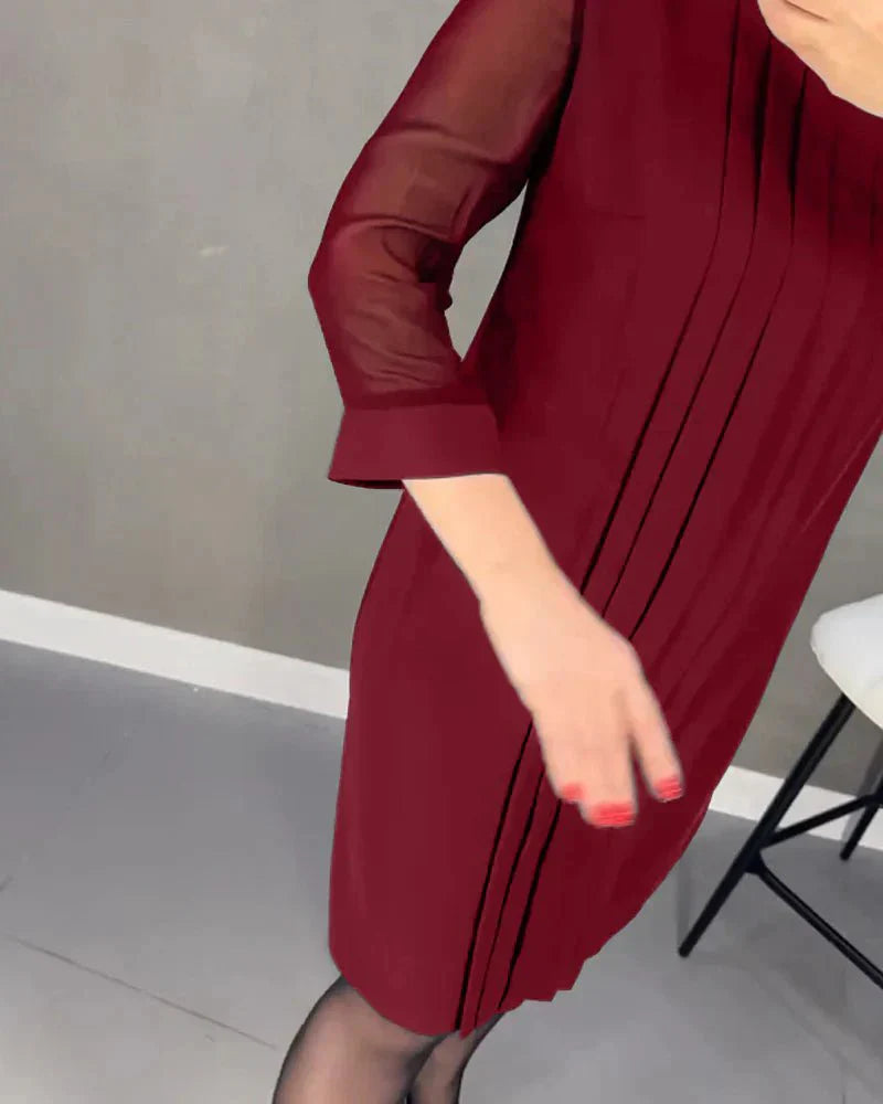 Levoire | Robe Midi Plissée À Manches Longues