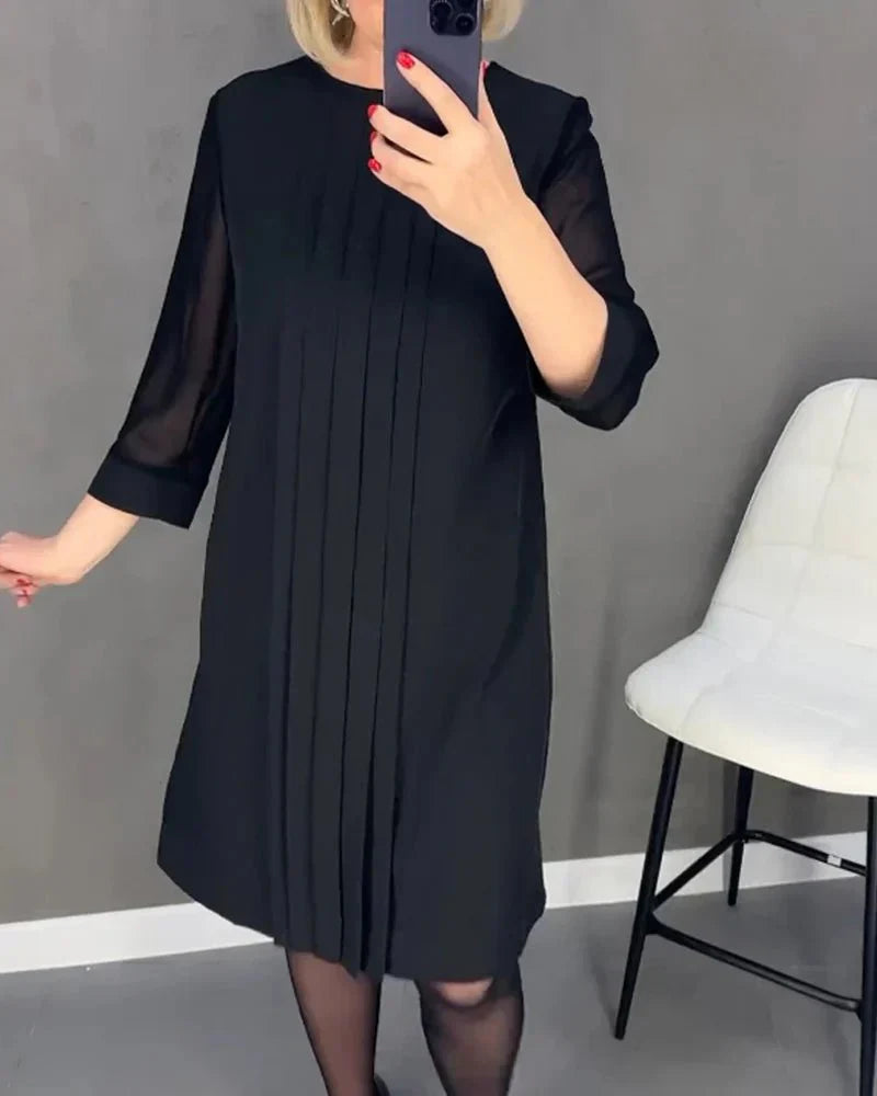 Levoire | Robe Midi Plissée À Manches Longues