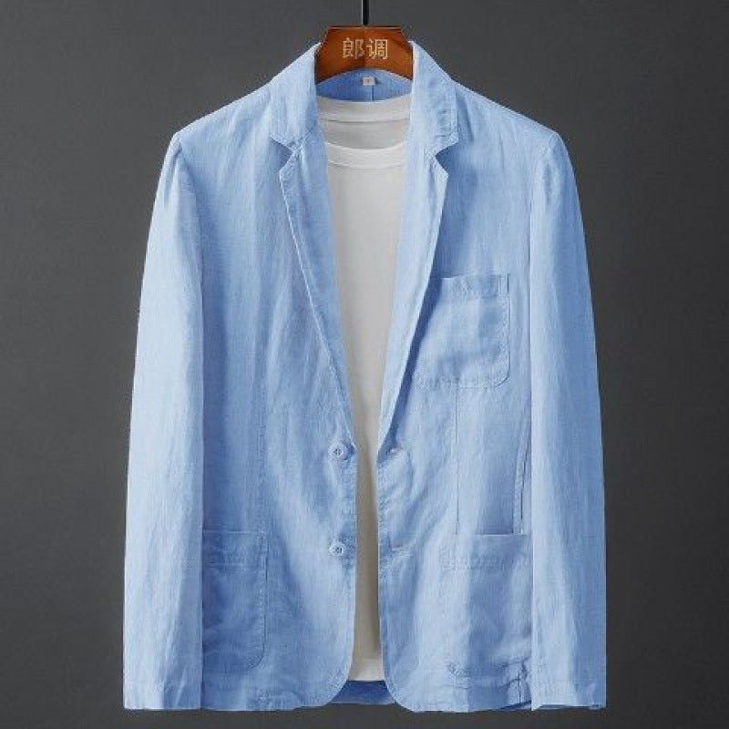 Levoire | Veste En Lin Pour Hommes BLEU