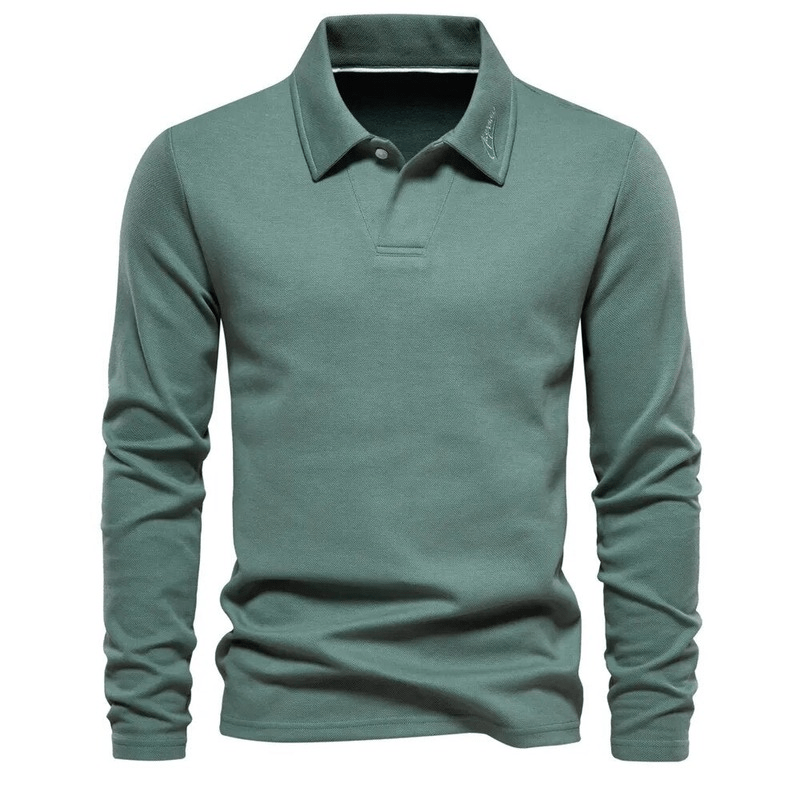 Levoire | Polo Pull Classique Manches Longues Homme Vert