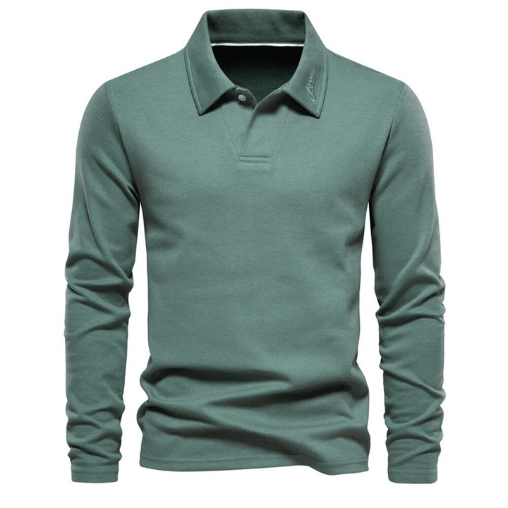 Levoire | Polo Pull Classique Manches Longues Homme Vert