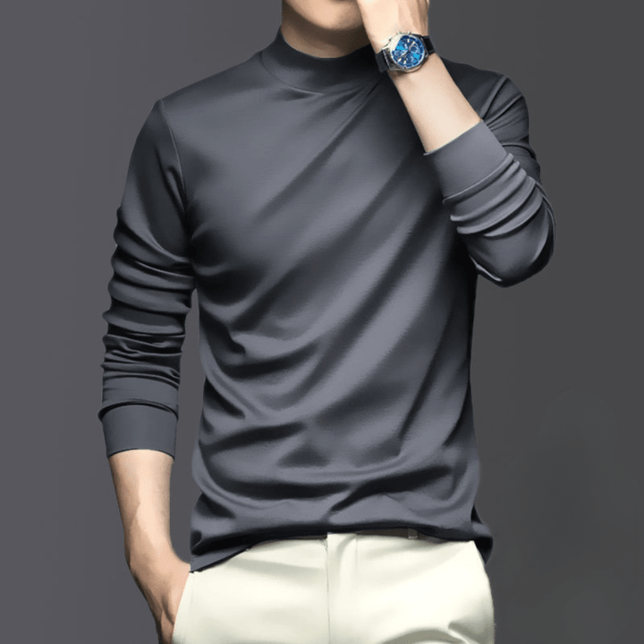 Levoire | Pull pour hommes plus chaud et confortable Pull col roulé Gris
