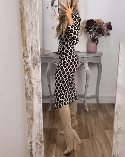 Levoire | Robe élégante pour dames avec motif écaille de poisson tendance et confortable