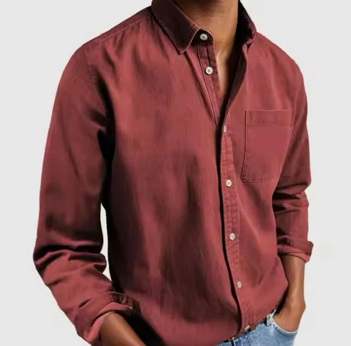 Levoire | Chemise Pour Hommes Sans Repassage Avec Coupe Slim Moderne Rot