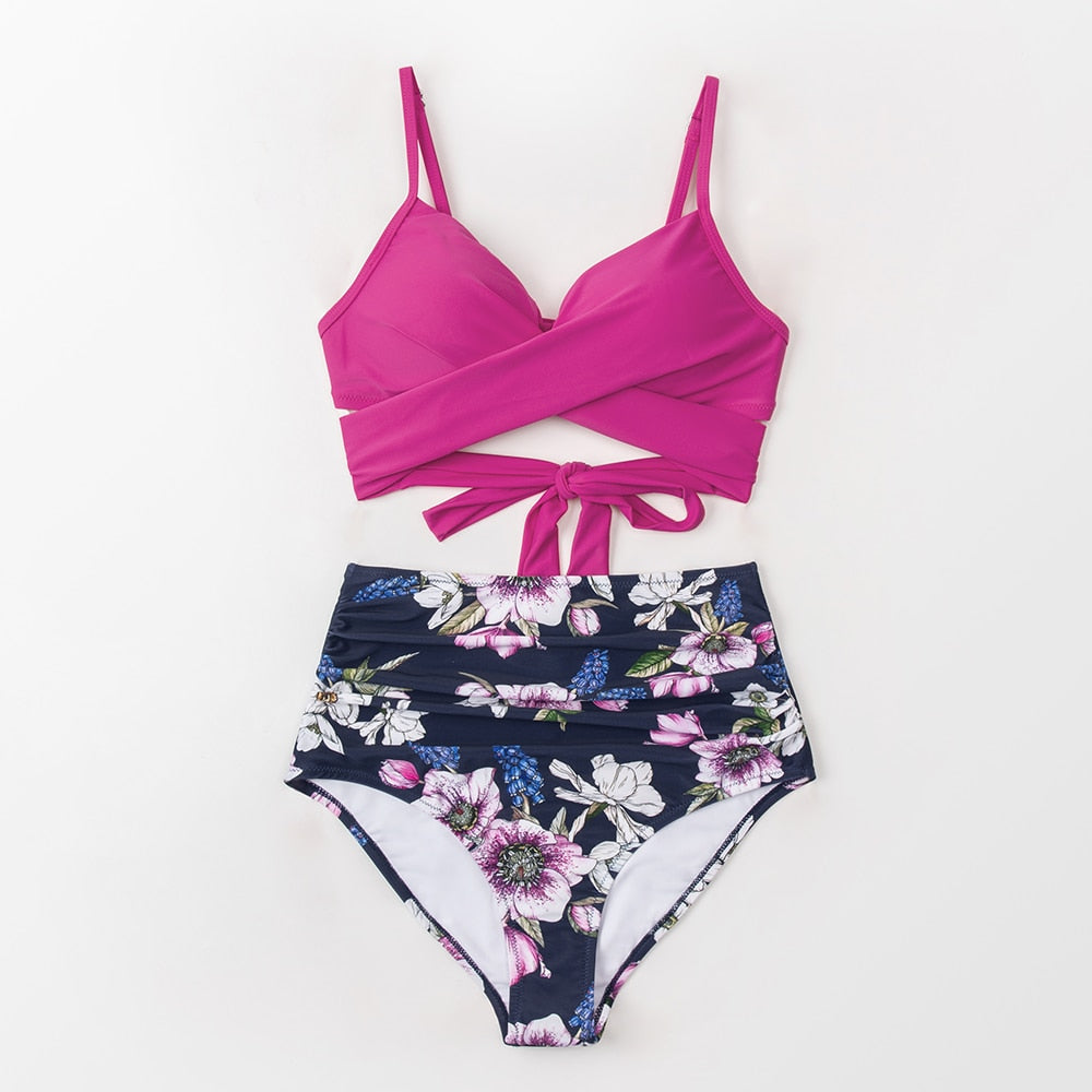 Levoire | Bikini Taille Haute - Sexy Et Élégant Rosa
