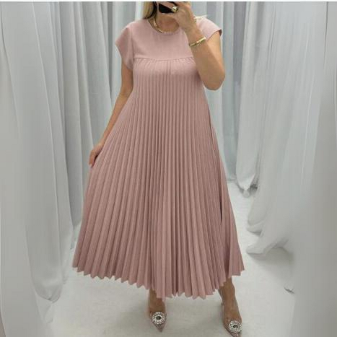 Levoire | Robe Plissée Silhouette Flottante Rosa