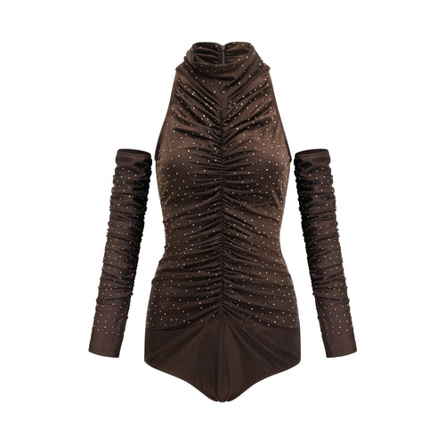 Levoire | Suzette Brun Body Ornée De Cristaux