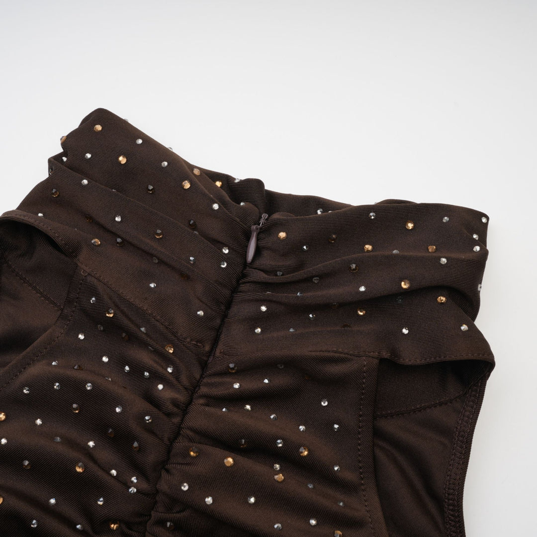 Levoire | Suzette Brun Body Ornée De Cristaux