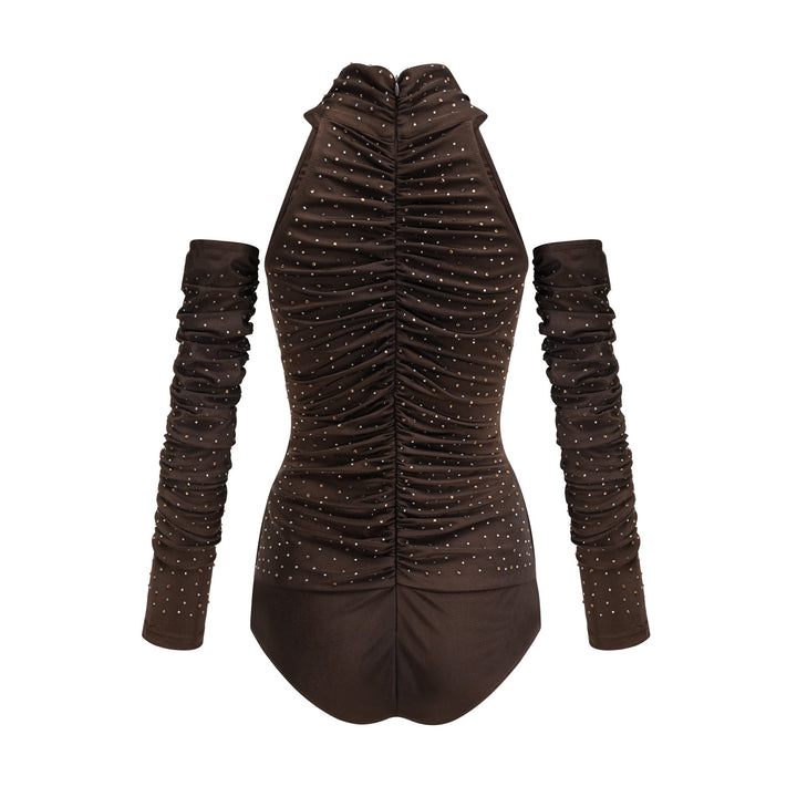 Levoire | Suzette Brun Body Ornée De Cristaux