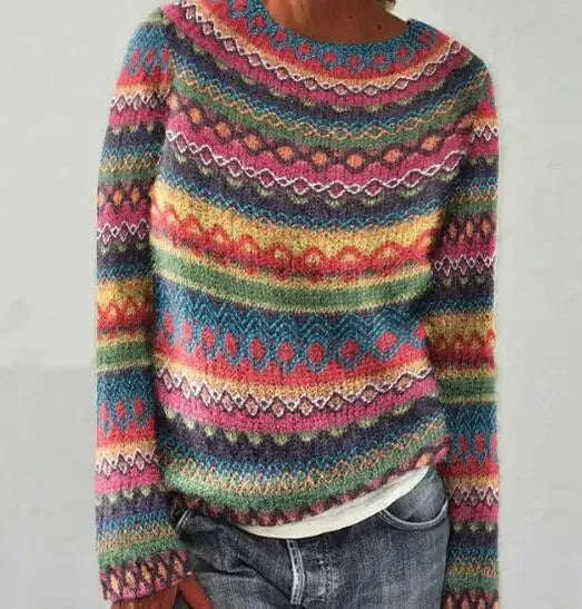 Levoire | Confortable Tricot Fair Isle Rosa