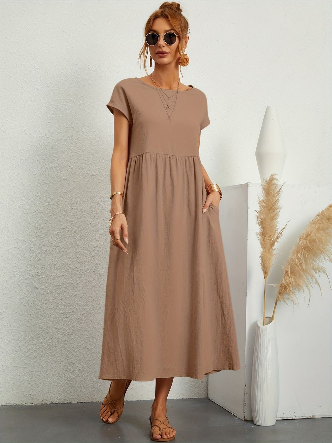 Levoire | Robe En Lin Rentokenttä Khaki