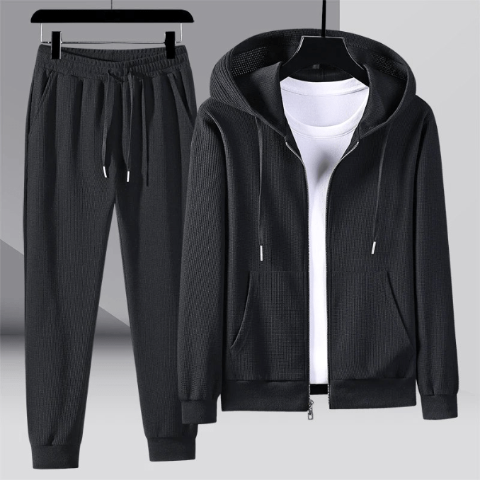 Levoire | Ensemble de survêtement pour hommes Luxe Loungewear Ensemble Confortable & Tendance Noir