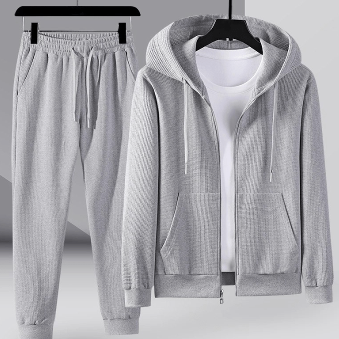 Levoire | Ensemble de survêtement pour hommes Luxe Loungewear Ensemble Confortable & Tendance Gris