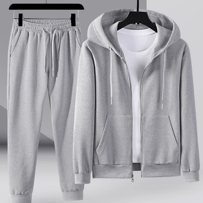 Levoire | Ensemble de survêtement pour hommes Luxe Loungewear Ensemble Confortable & Tendance Gris