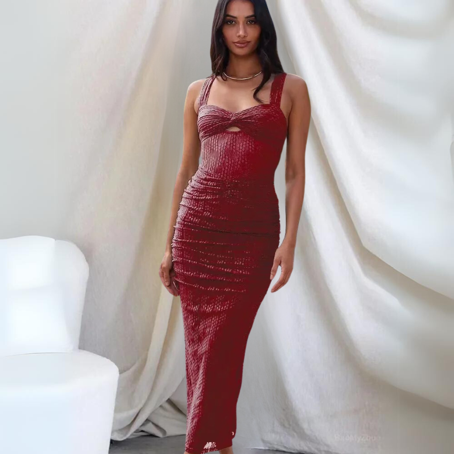 Levoire | Robe D'Été Moulante Bordeaux