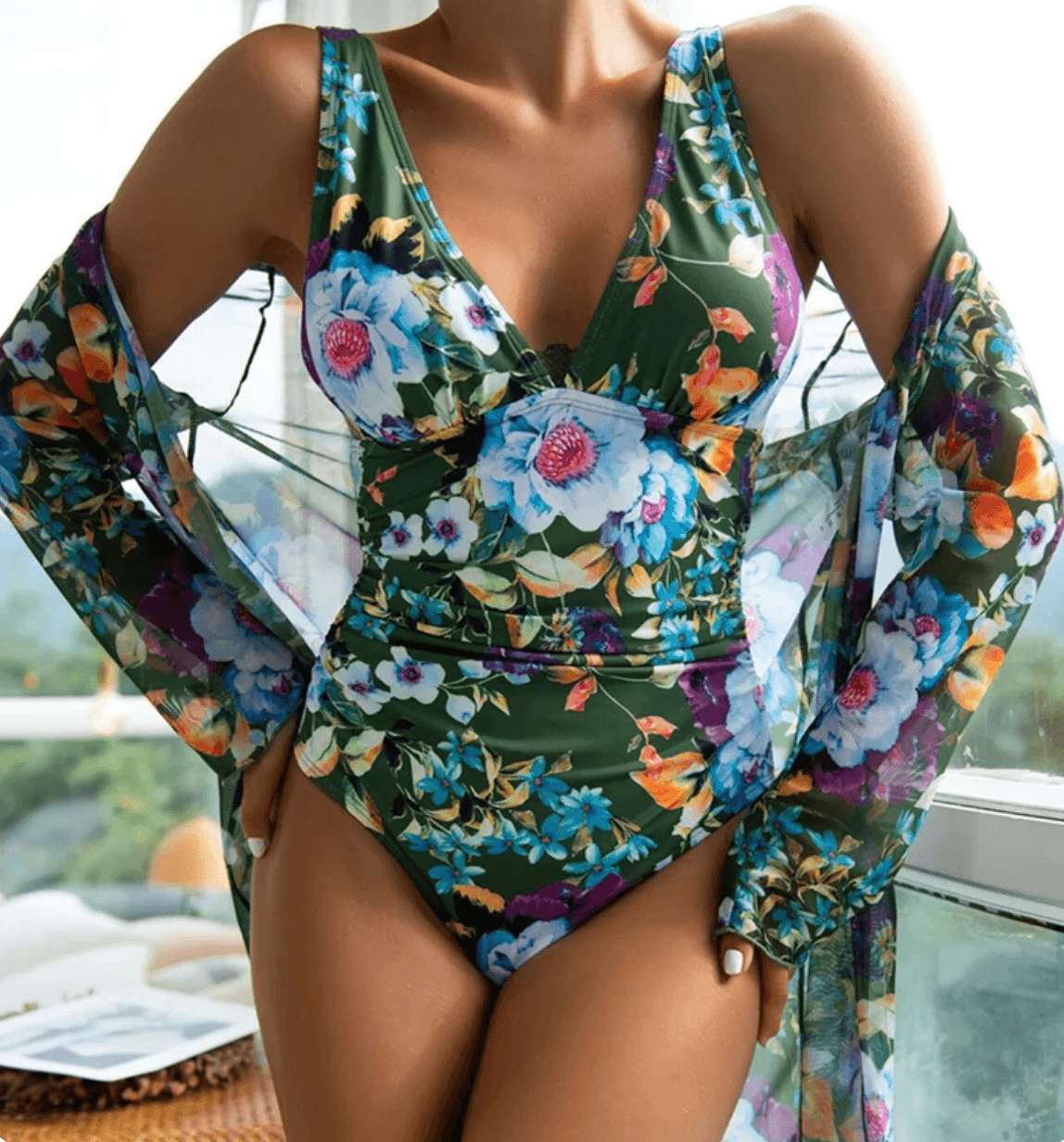 Levoire | Maillot De Bain Avec Imprimé Floral Pour Femmes Vert