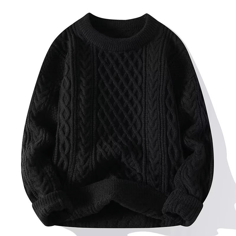 Levoire | Pull femme chaud et confortable en laine Noir