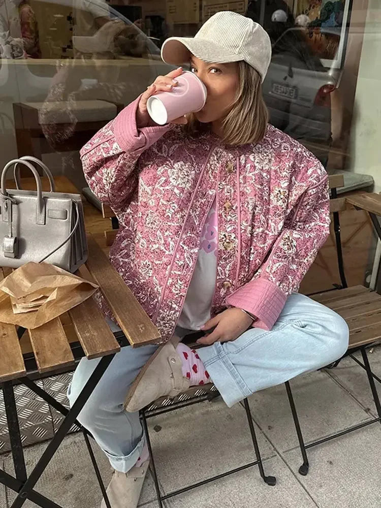 Levoire | Veste À Fleurs Rembourrée
