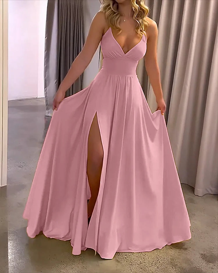 Levoire | Robe Avec Fente Rosa