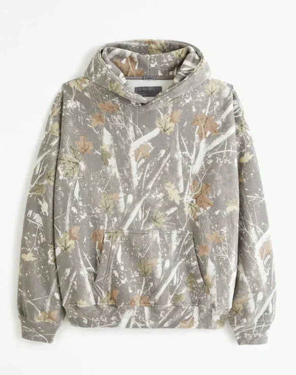 Levoire | Sweat-Shirt À Capuche Camouflage À Manches Longues Avec Poches Masque à motif sombre
