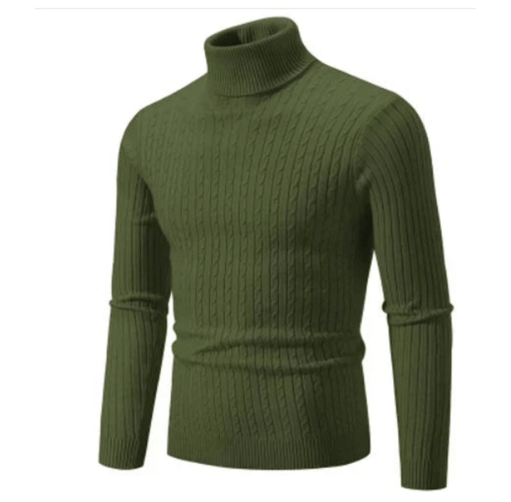 Levoire | Pull pour hommes Pull col roulé élégant Design classique Confortable Vert