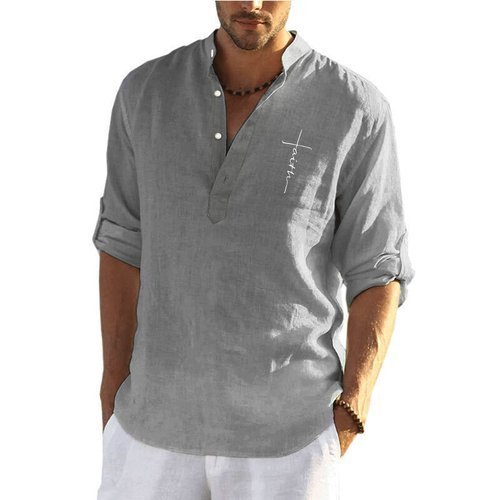 Levoire | Chemise D'Été En Lin Gris