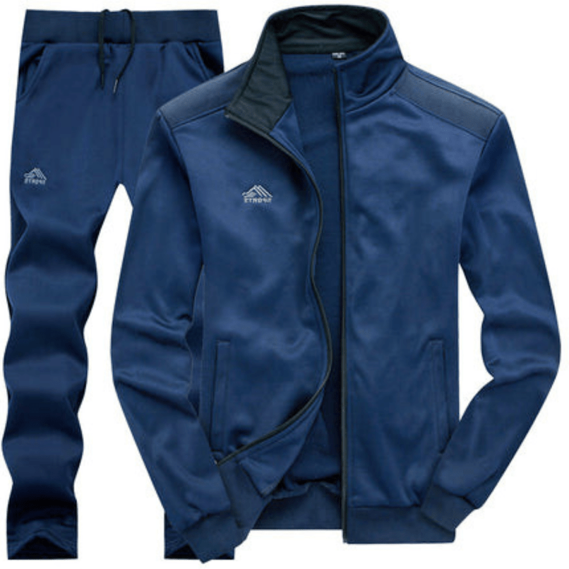 Levoire | Ensemble d'entraînement pour hommes avec impression en lettres tendance et confortable Bleu