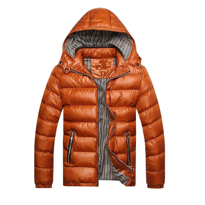 Levoire | Veste Longue À Manches Avec Capuche Et Poches Dunkeloranssi